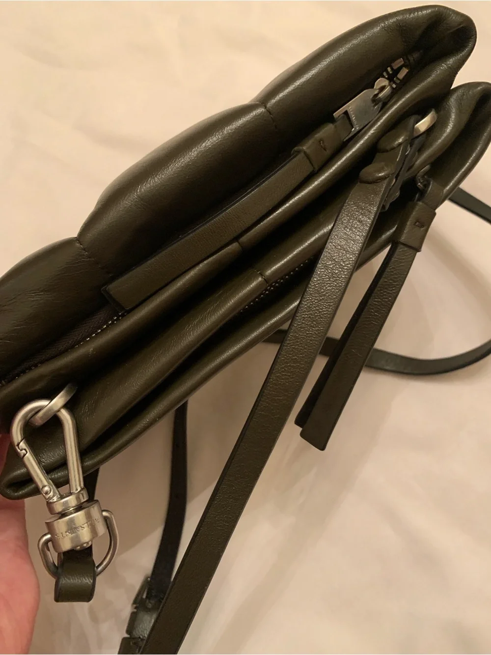 NWOT Allsaints Mila Quilted Crossbody Sling Bag